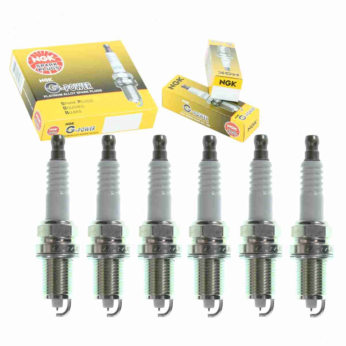 6 pc NGK G-Power Spark Plugs compatible with Honda Accord 2.7L 3.0L V6 1995-2002