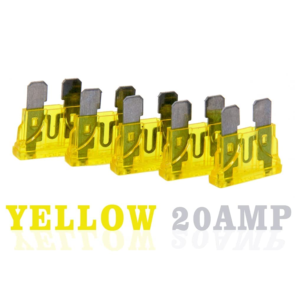 (55 Pcs) 20 Amp Standard Blade Fuse, 20A Automotive Fuse For Car Truck