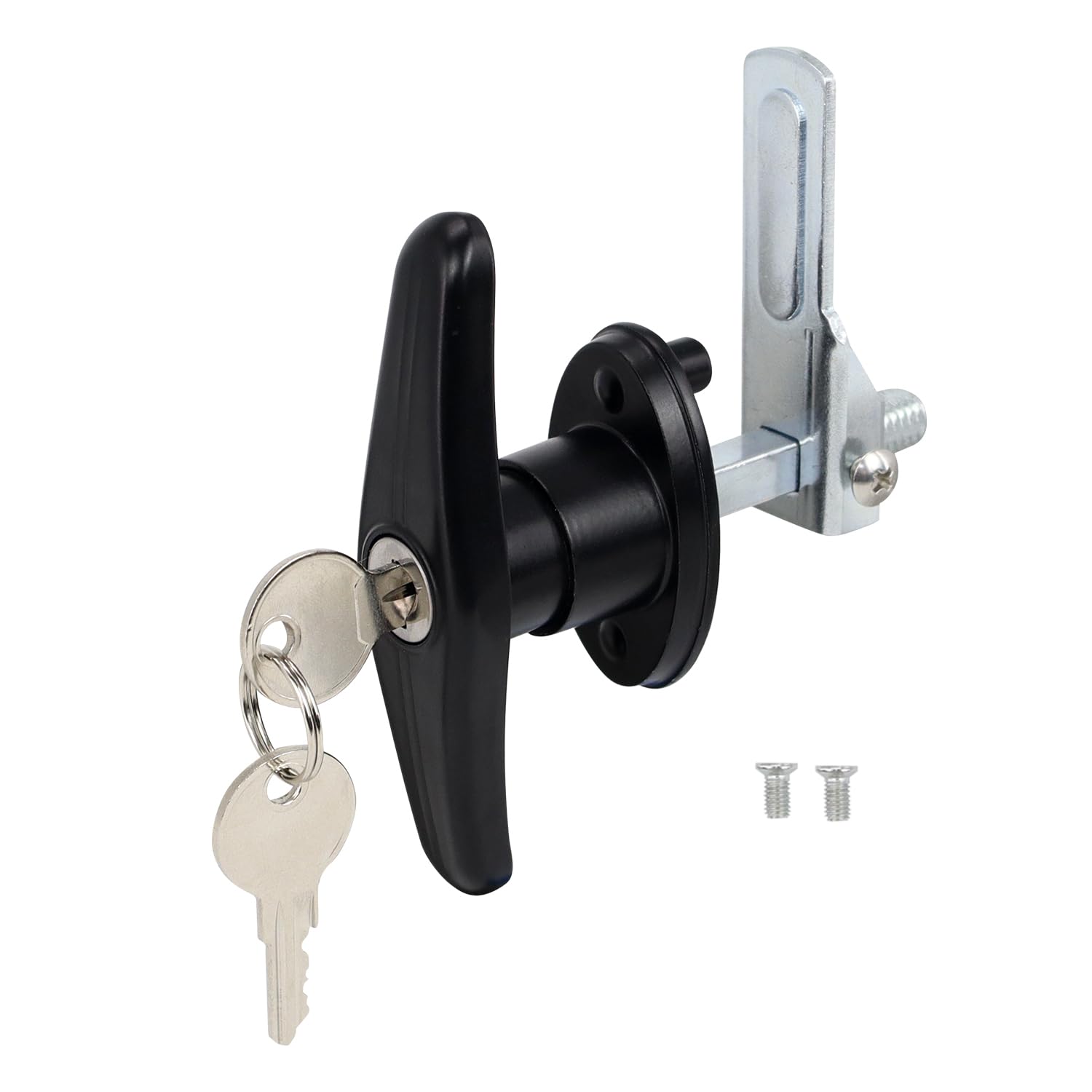 Qzattcaen Keyed-Alike Locking T-Handle Kit For Truck Camper Shell/Cap & Topper - Black T-Handle Lock Set With Door Compatibility