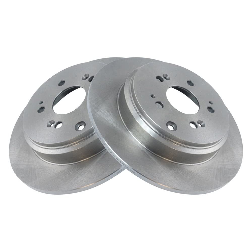 Trq Rear Brake Rotors Set Solid Compatible With 2007-2013 Acura Mdx 2010-2013 Zdx 2011-2017 Honda Odyssey 2009-2015 Pilot