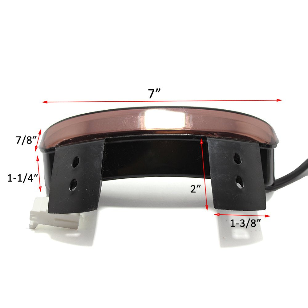 MISS MOLY Red Led Motorcycle Turn Signals Tail Light Cafe Racer Rear Fender Edge Brake