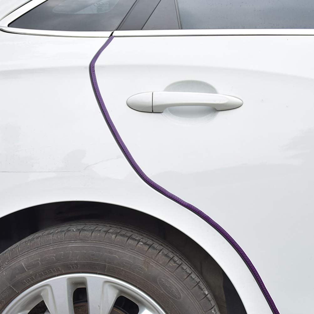 Garneck 32Ft(10M) Anti-Scratch Strip Car Door Black Doorbell No Glue Rubber Seal Strip Trim Car Edge Protection Car Parts Weathe