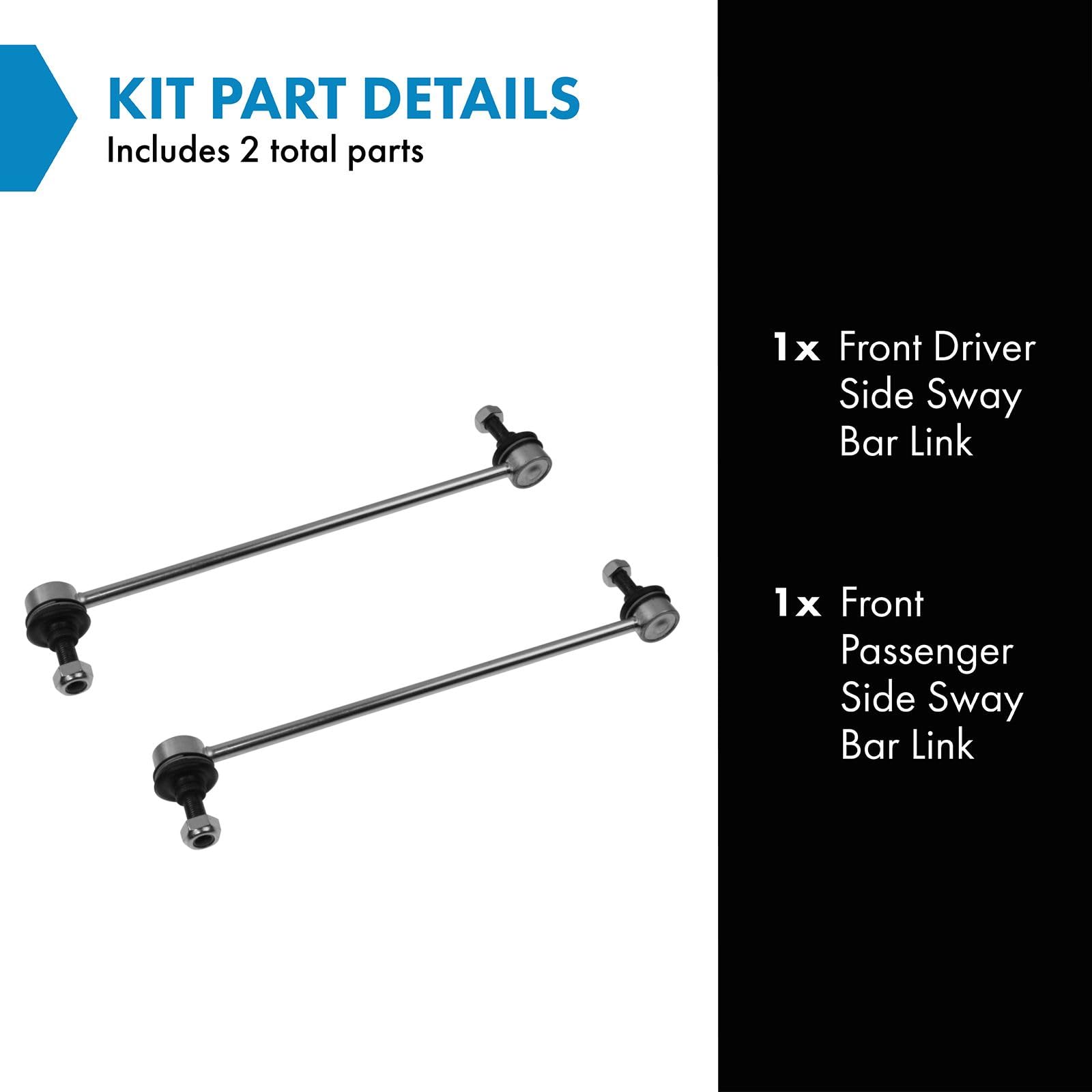 Trq Front Sway Bar End Links Left & Right Pair Set For Ford Mazda Mercury Toyota