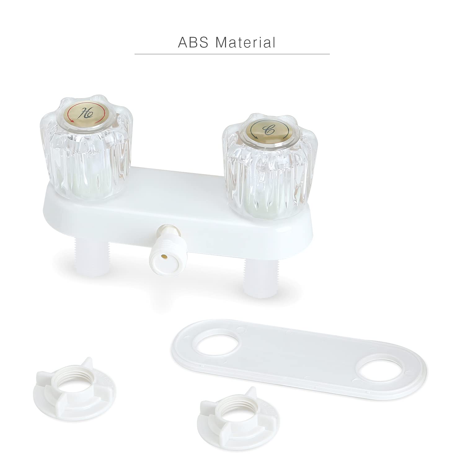 Oymov Rv Shower Faucet, Camper Shower Faucet Valve, Rv Shower Replacement Valve Diverter W/ 2 Knob Handles For Indoor And Outdoor Shower