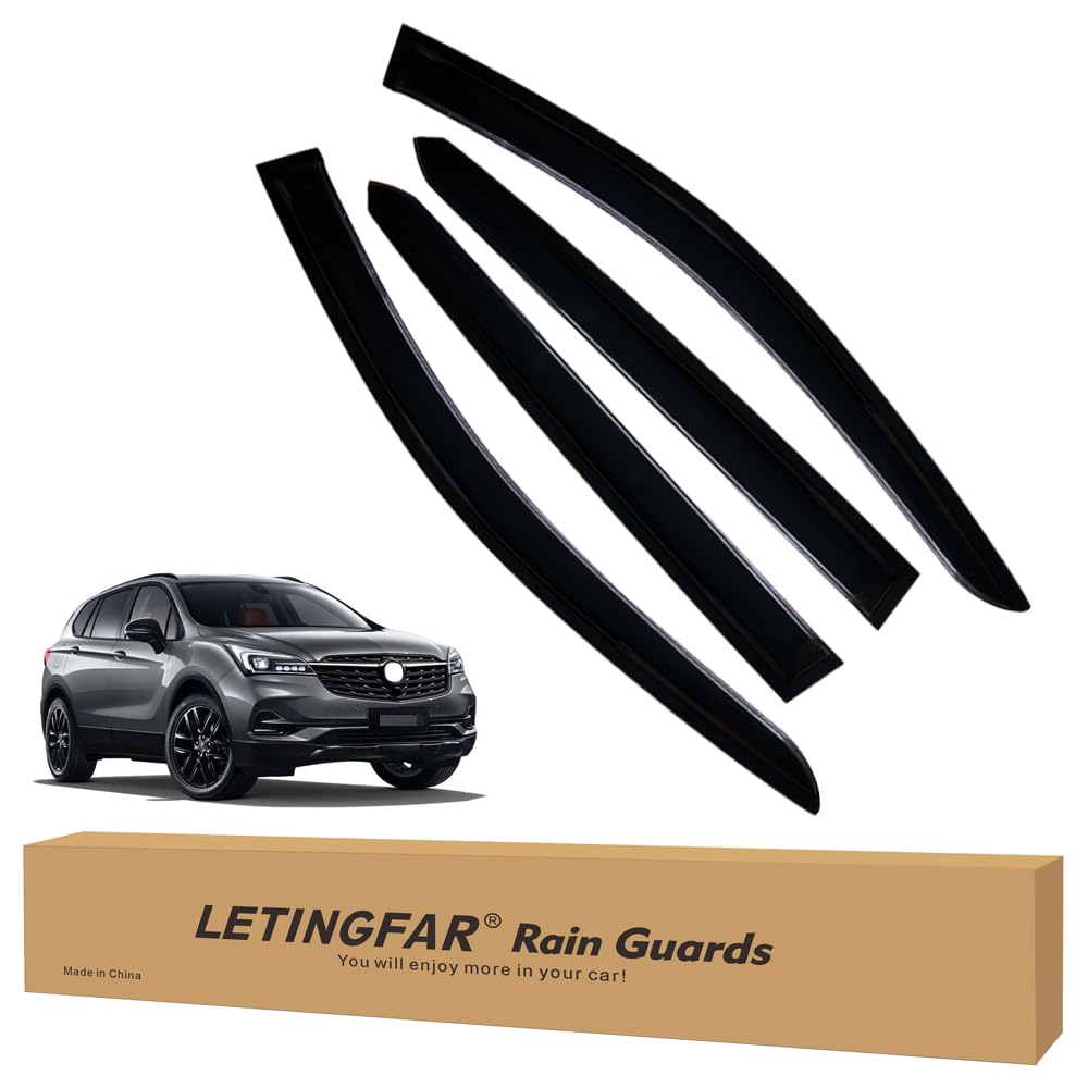 LETINGFAR Window Visors Rain Guards for Buick Envision 2021 2022 2023 Accessories, Wind Deflectors Vent Shades for Buick Envisio