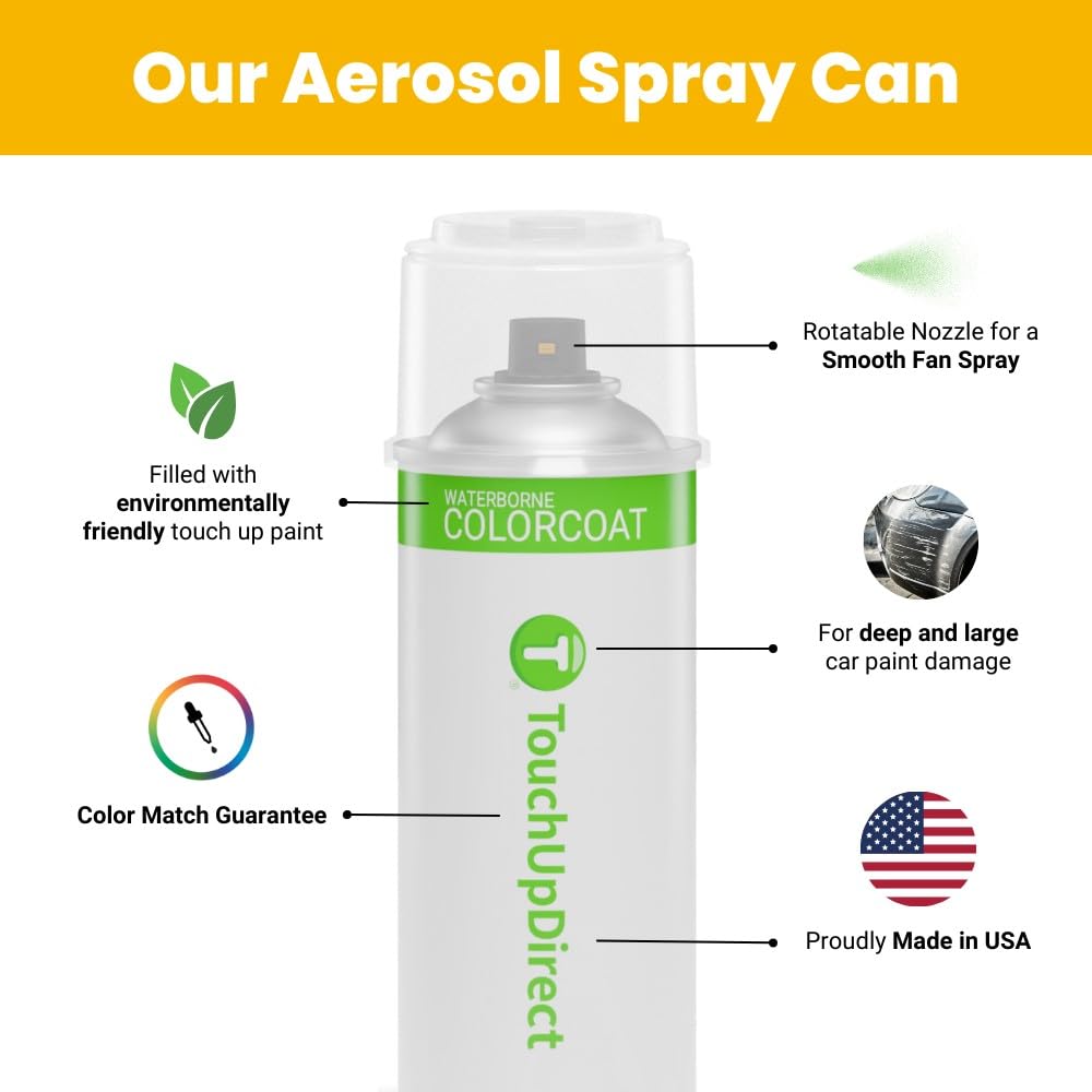 Touchupdirect 580 Granite Green Compatible With Mercedes-Benz Exact Match Touch Up Paint Aerosol - Essential Kit
