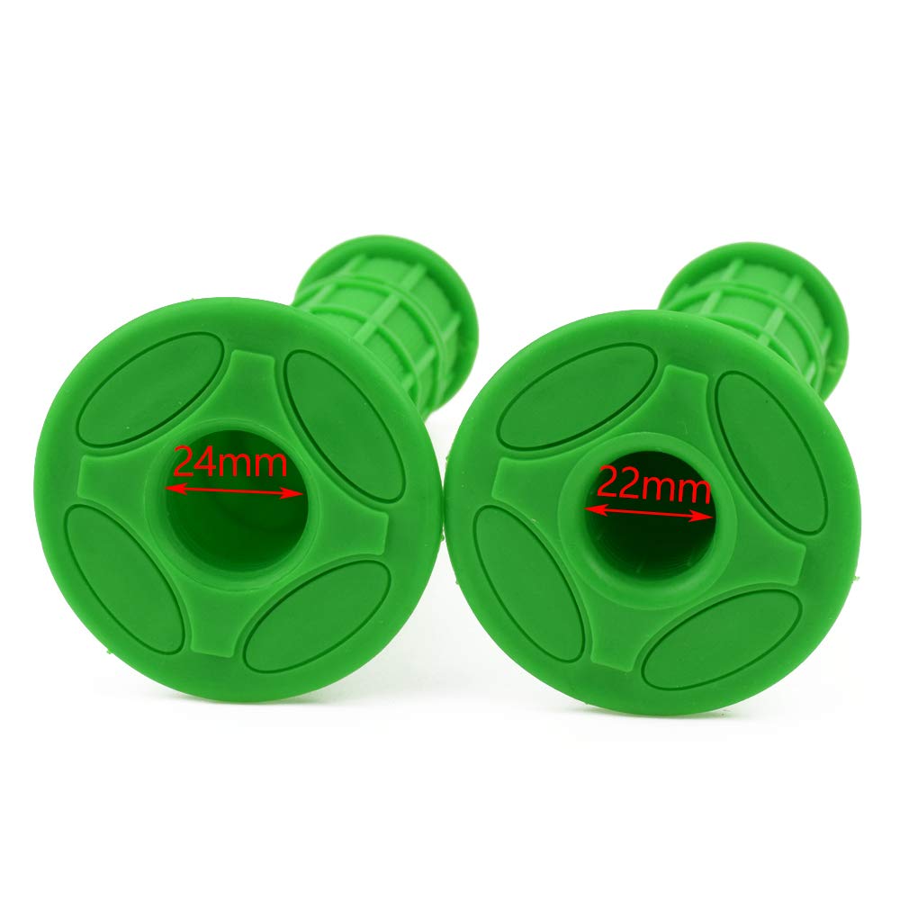 HIAORS 7/8'' 22mm and 24mm Universal Motorcycle Grips Hand Grips Compatible with Kawasaki KX65 KX85 KX125 50cc 110cc 70cc Pit Di