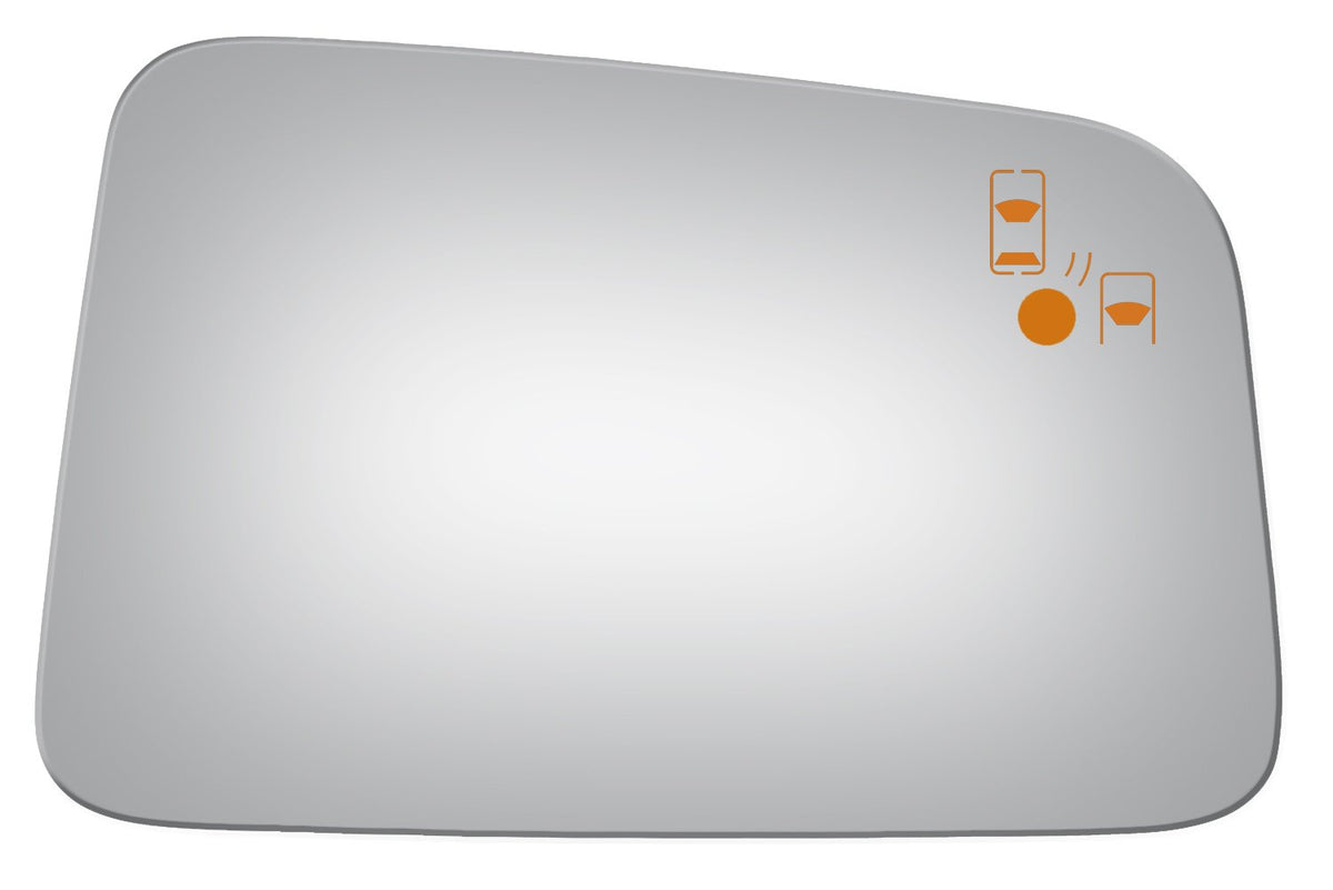 Burco 5677BC Passenger Side Mirror Glass w/Blind Spot & Cross Path for 11-14 Ford Edge, Lincoln MKX
