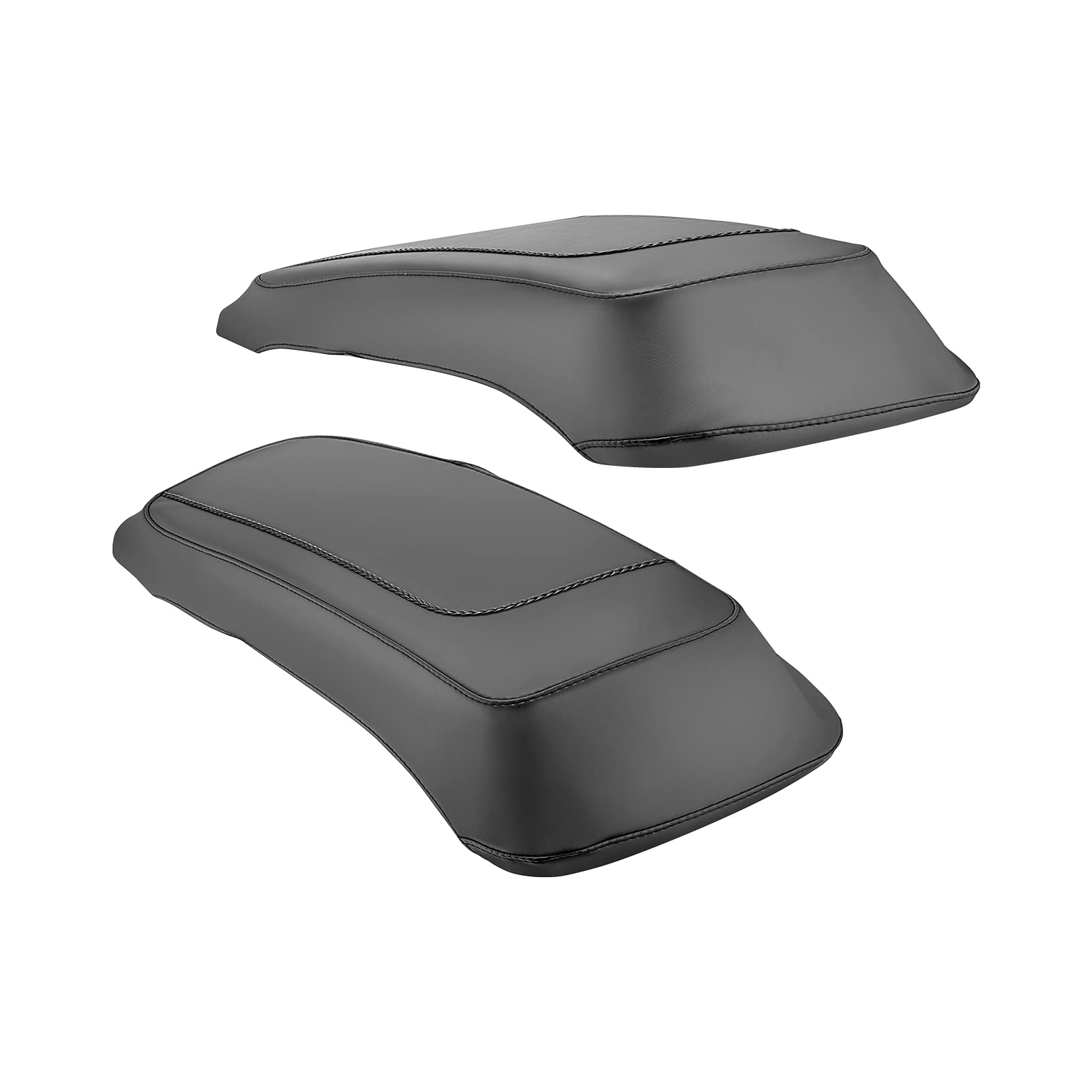 Mofun PU Leather Saddlebag Speaker Lid Bra Protective Cover Compatible with 1993-2013 Harley Touring Road King Electra Road Stre