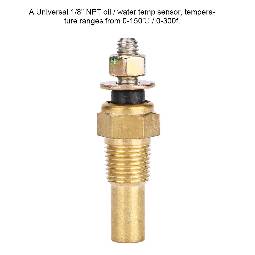 Coolant Temperature Sensor, Water/Oil Temp Temperature 1/8 Npt Electrical Sender Transmitter Sending Unit Temp Sensor