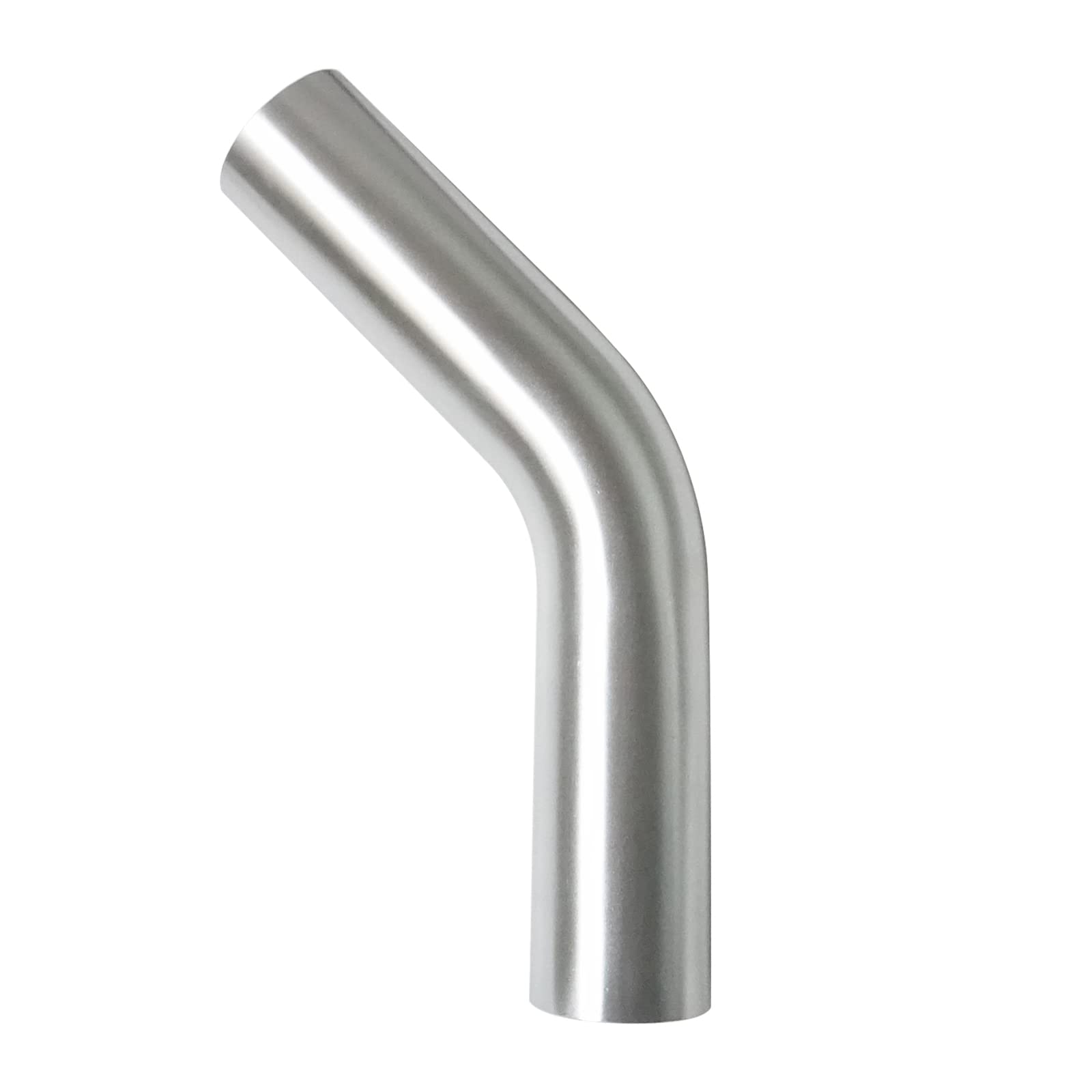 AC PERFORMANCE 2'' (51mm) OD 45 Degree Aluminum Elbow Intercooler Pipe Air Intake Tube, 1.5D Radius, Brushed Finish
