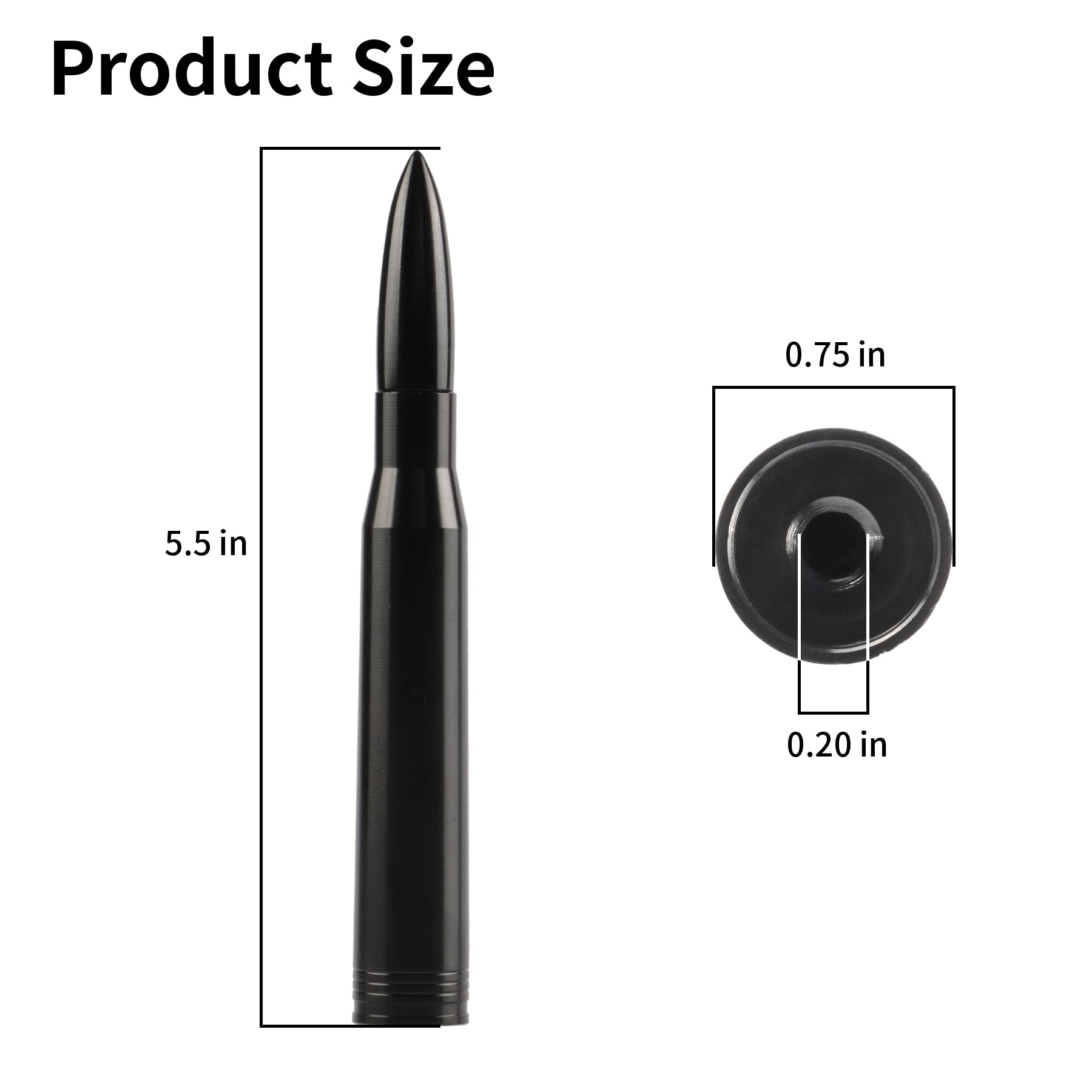 BJSIA Universal Car Antenna Replacement Compatible with Ford, Dodge, Chevrolet, GMC, Jeep, Toyota Truck Replacement Antenna - Ma