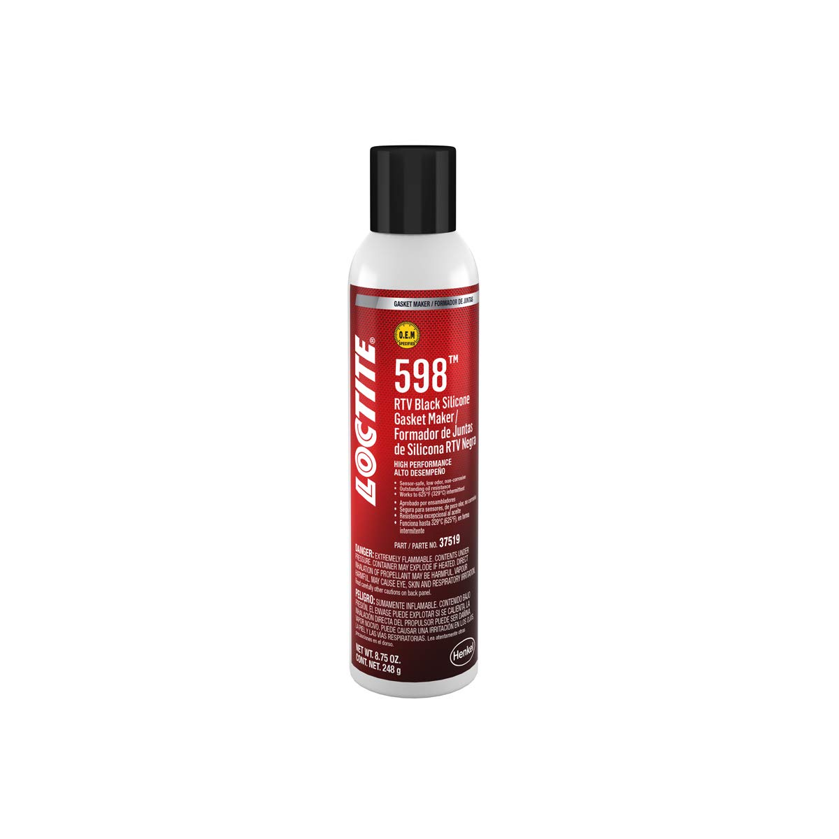 Loctite Si 598 Rtv Black Silicone For Automotive: Sensor-Safe, High-Temperature, Low-Odor, Non-Corrosive, Fast Cure | Black, 8.7