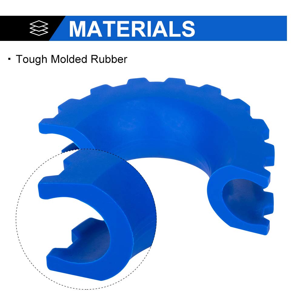 Bunker Indust D Ring/Shackle Isolator Kit,1 Pair Blue D-Ring Isolator And 4 Pcs Washers Dring Cover Fit For 3/4'' Shackle Hooks