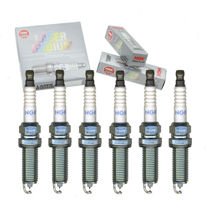 6 pc NGK Laser Iridium Spark Plugs compatible with Infiniti G37 3.7L V6 2008-2013