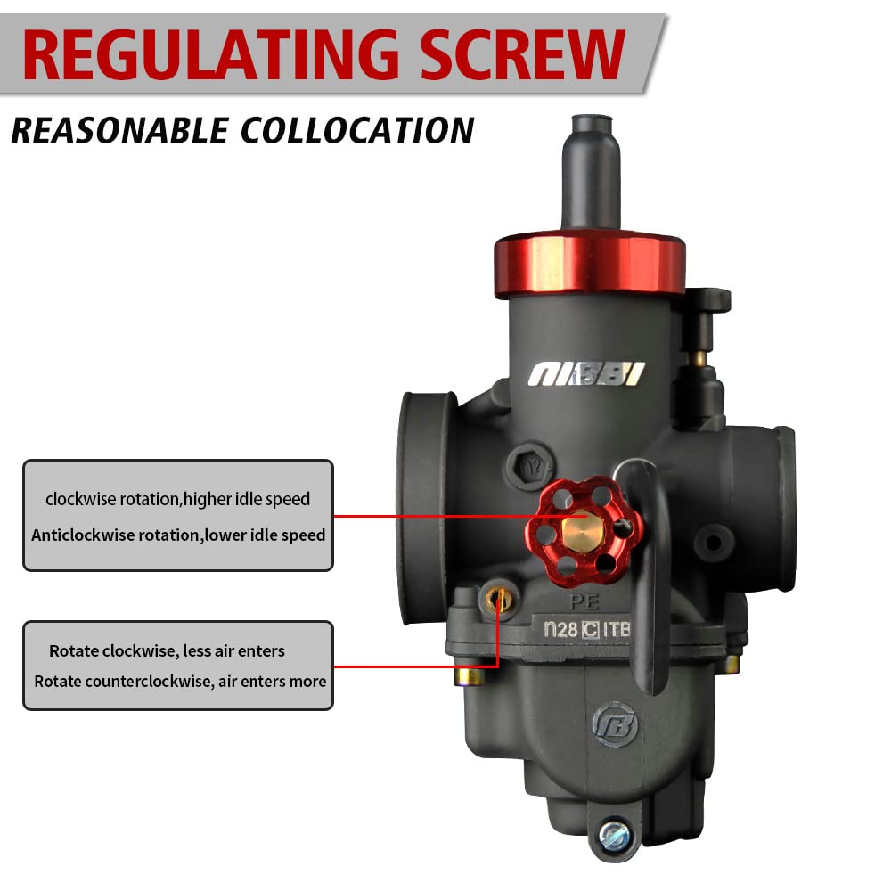 Nibbi Carburetor Pe28,Fit 200Cc 250Cc Motorcycle Engine With Carb Jets - For Dirt Pit Bike Mini Bike Motocross Gy6