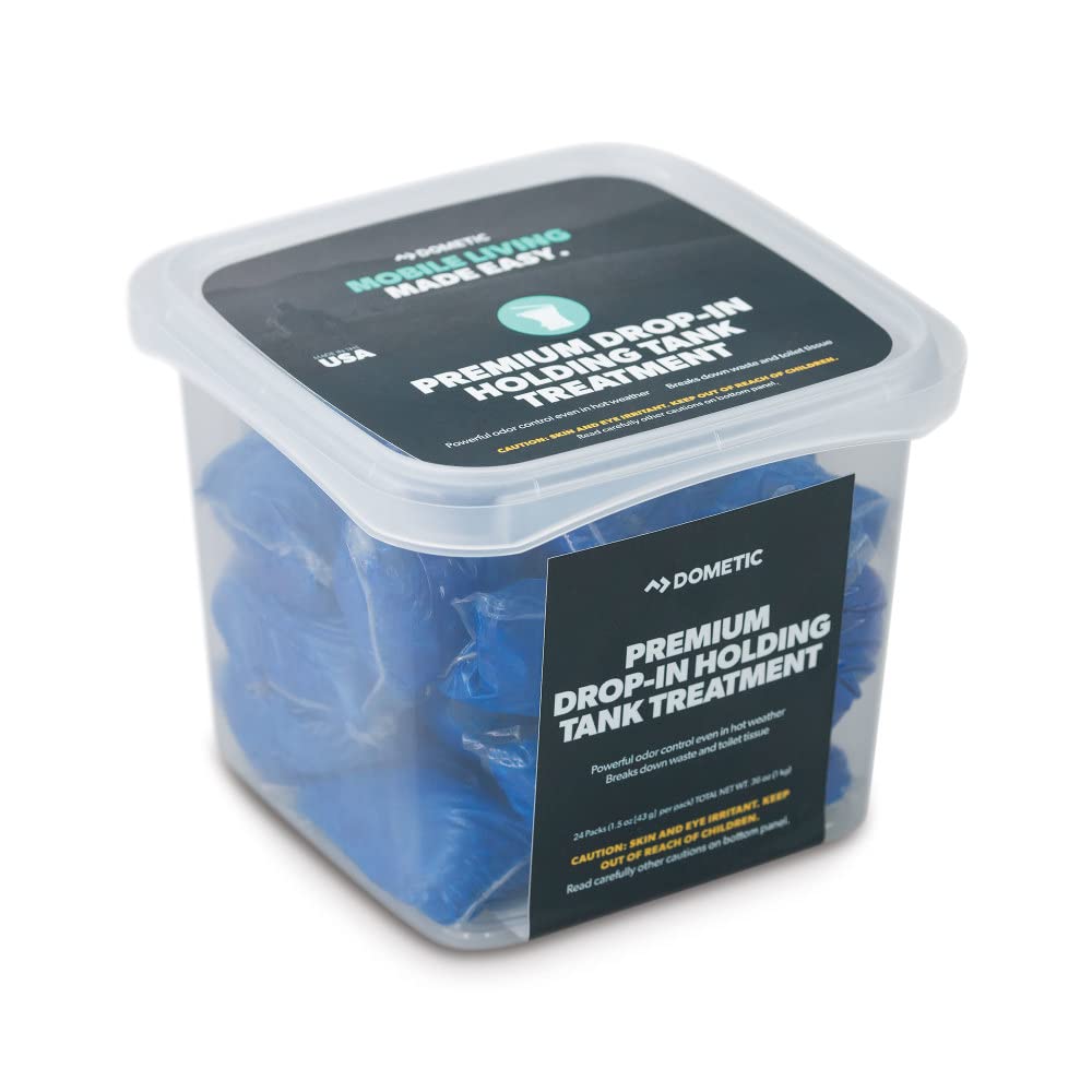 Dometic - 1220.3089 D1110002 D-Line Premium Holding Tank Treatment Drop-Ins - Pack Of 24 Clear/Purple