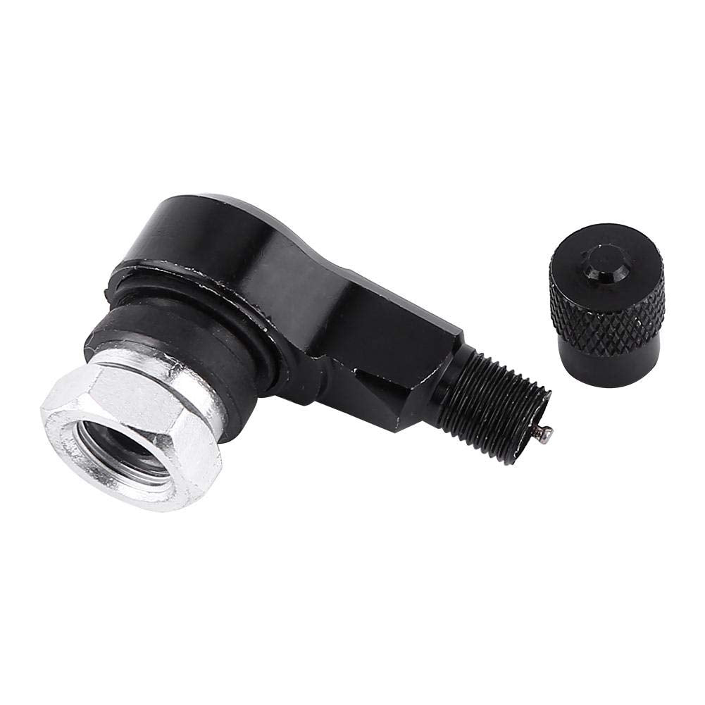 90 Degree Angled Tire Valve Caps Valve Stems Cover Adapter For Car Motorcycle Bike Scooter (Black)