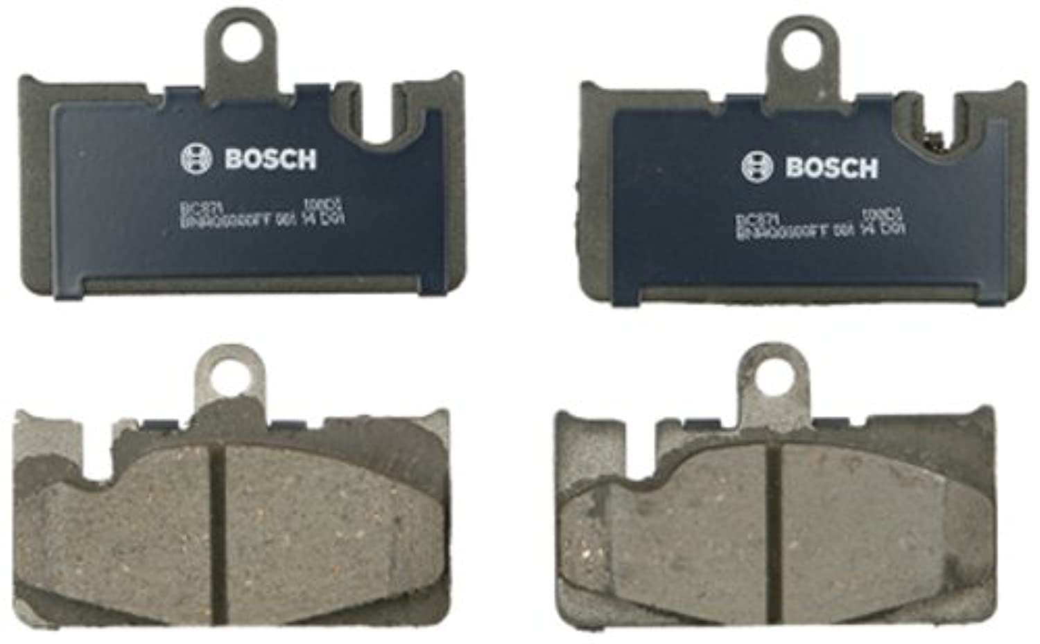 BOSCH BC871 QuietCast Premium Ceramic Disc Brake Pad Set - Compatible with Select Lexus LS430; REAR