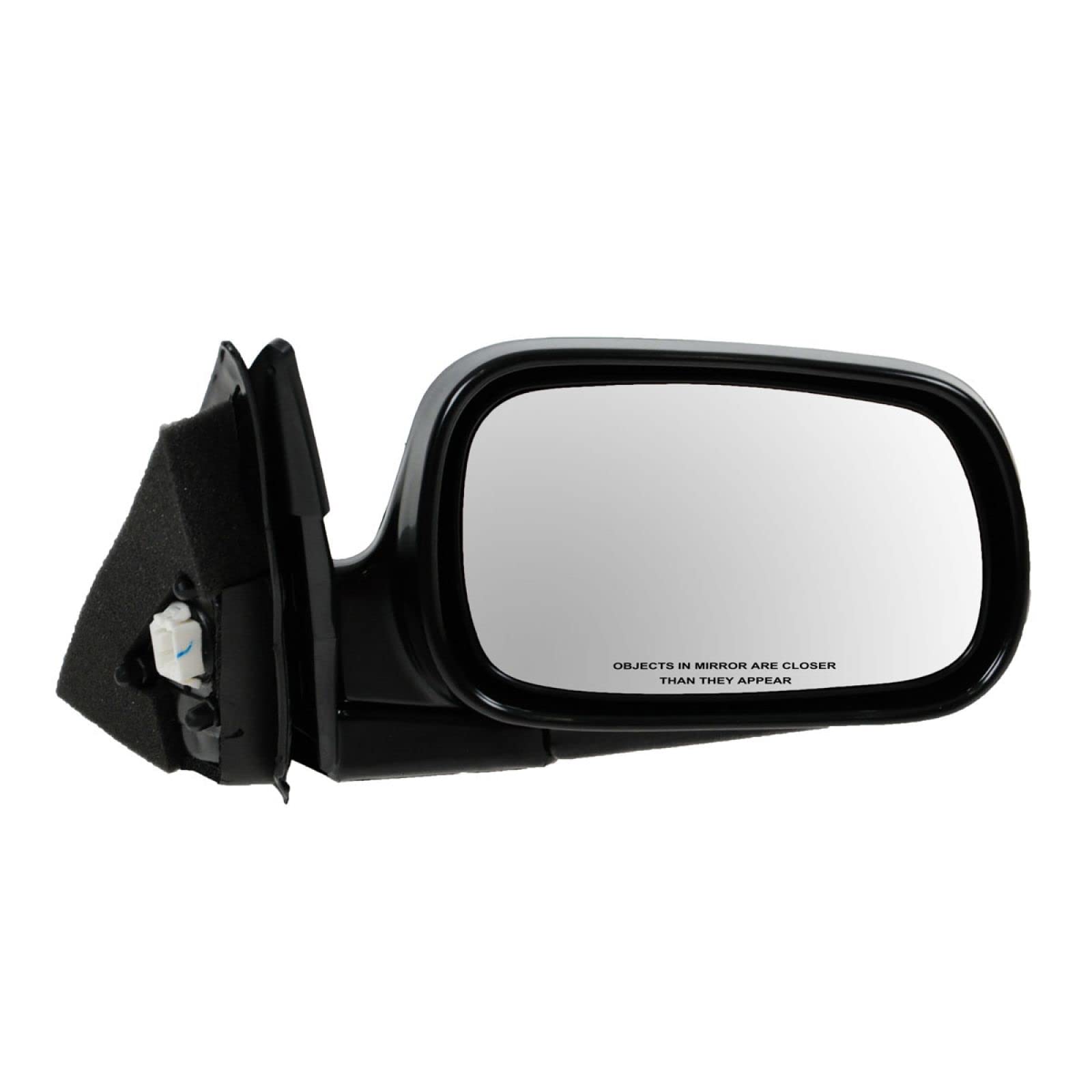 Trq Right Mirror With Gloss Black Cover Passenger Side Compatible With 1994-1997 Honda Accord Ho1321111 Ho1321114