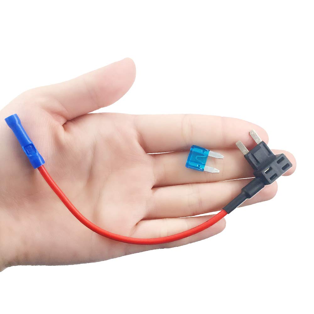 Jabinco 5 Pack 12V Car Add-A-Circuit Fuse Tap Adapter Mini Atm Apm Blade Fuse Holder