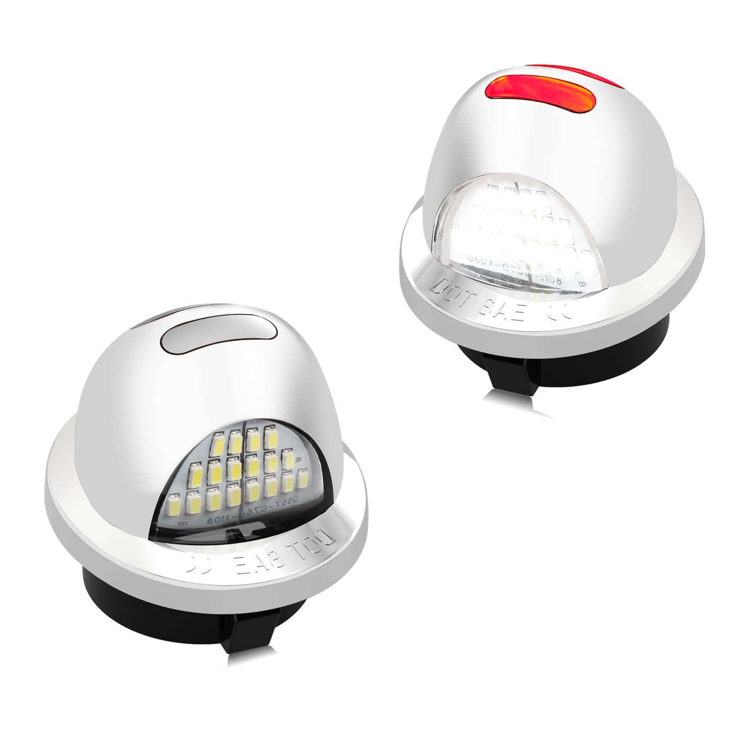 Ruxifey Chrome Led License Plate Lights Red Neon Tube Tag Light Compatible With Ford F150 F250 F350 F450 F550 Super Duty Lincoln