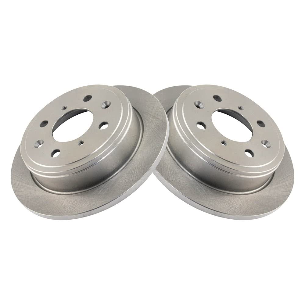 Trq Rear Brake Rotors Set Solid Compatible With 1990-1994 Acura Integra 1990-1991 Honda Crx