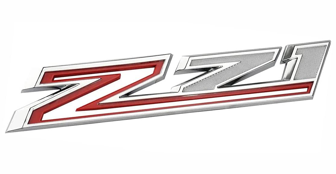 2pack 2019-2024 OEM Z71 Emblems Side Decals Badges Compatible with Silverado Z71 Parts 84632695 (Chrome Red)