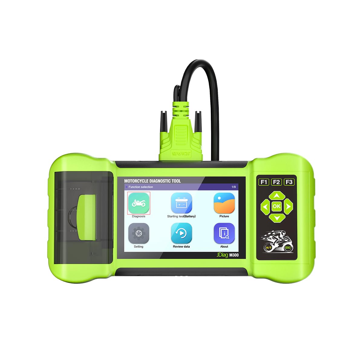 TopDiag M300 Professional Motorcycle Diagnostic Instrument, Battery Tester,Support Software Upgrade and Printing,All System Diag