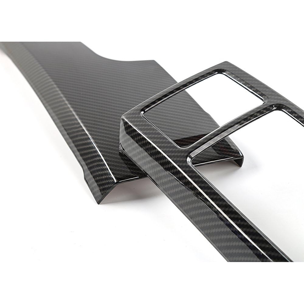 Keptrim For F150 Abs Carbon Fiber Central Console Air Conditioner Panel Trim For 2015 2016 2017 2018 2019 2020 Ford F150, 5Pcs