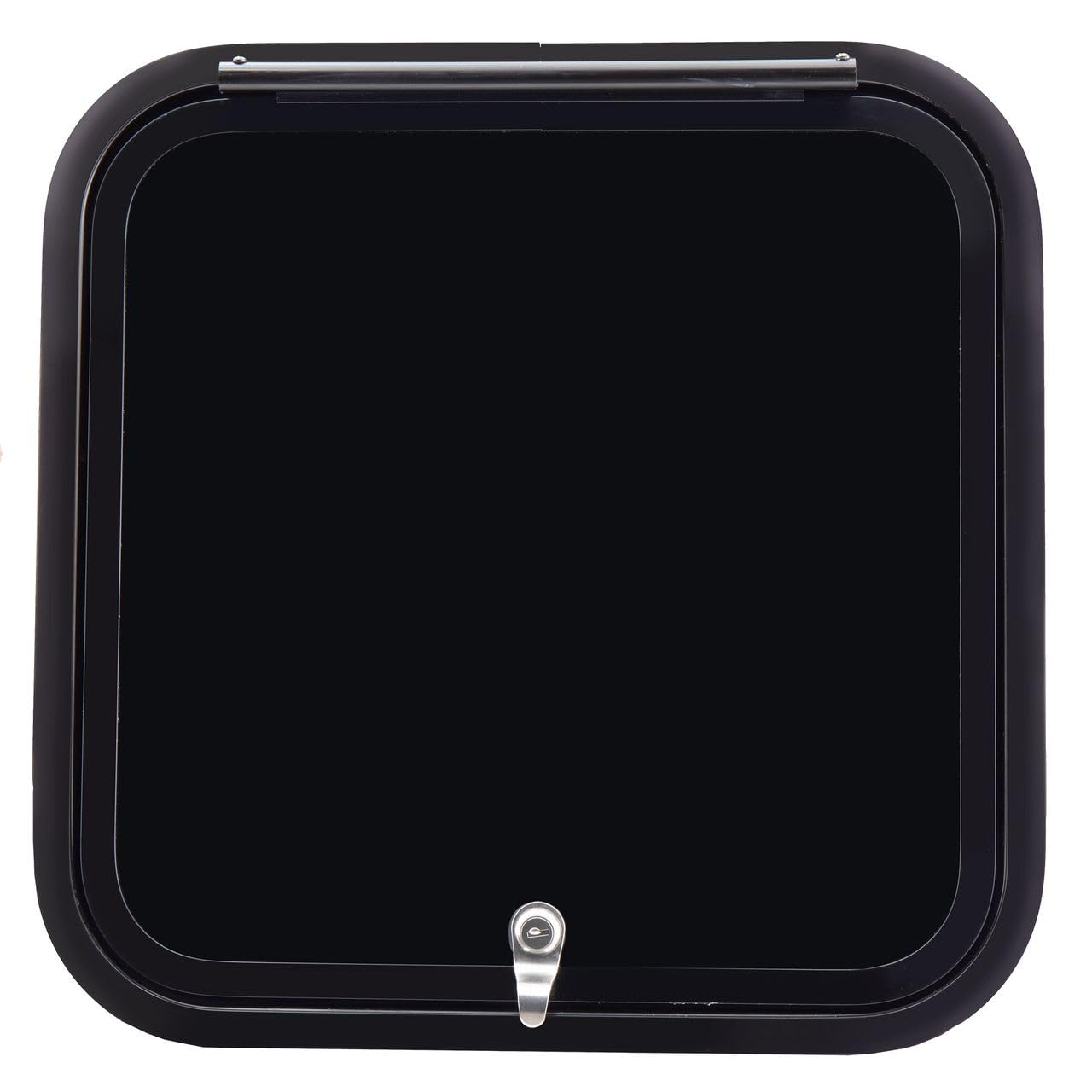 RecPro RV Baggage Door | Rounded Corners | Camper | Compartment Door | Black Fiberglass (24 W x 24 H) | Made in America