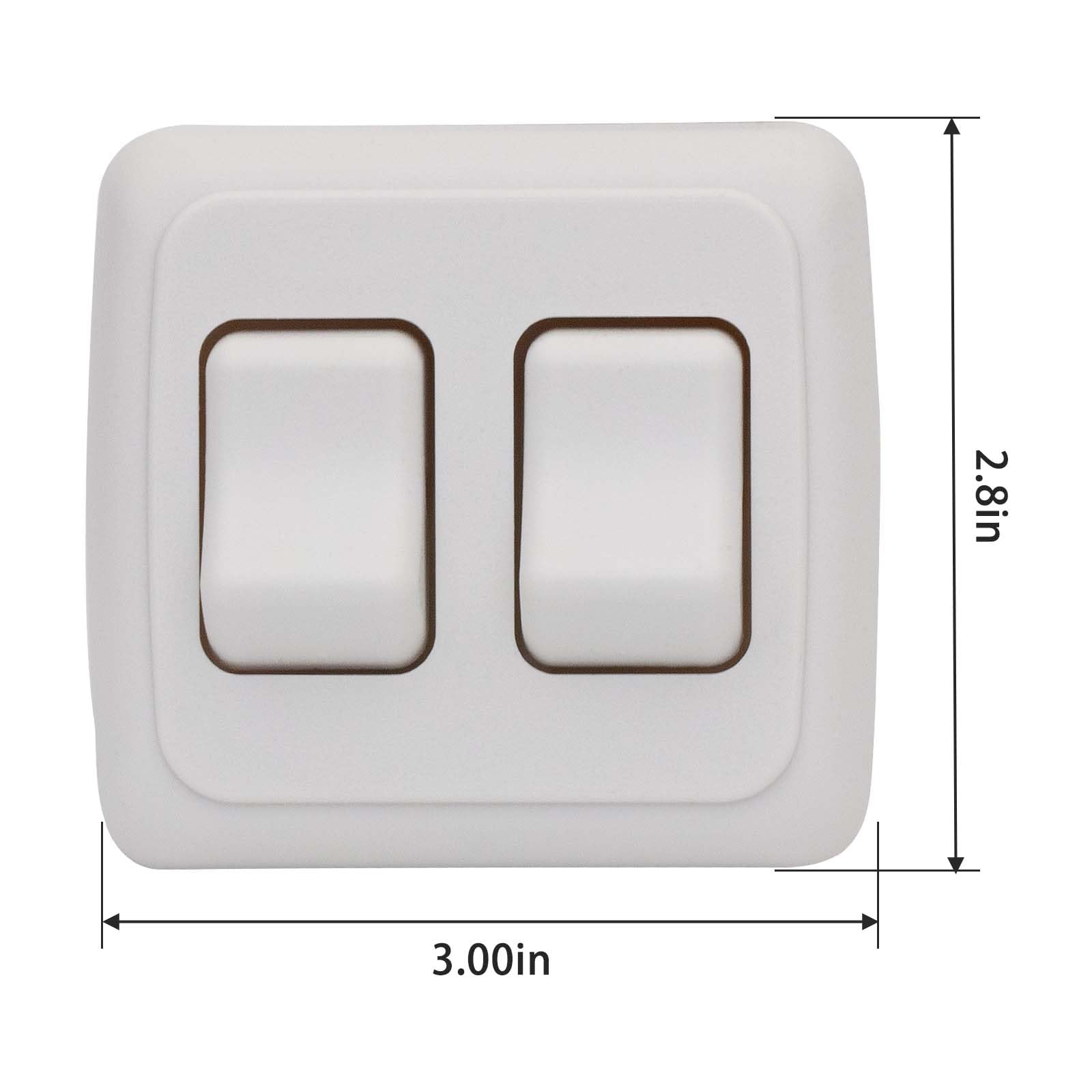 Double Spst On-Off Switch With Bezel, Technology Components 12V Light Switch Rv Switch | Rv Electrical | Toggle Switch For Rv, C