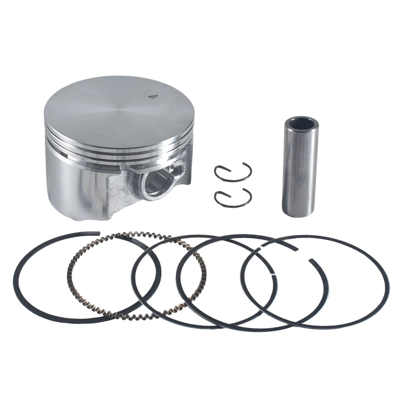 Sjvlxhi Flat Top Piston And Rings 72Mm Bore Fit Predator 224Cc 212Cc +.080 (2.835) .550