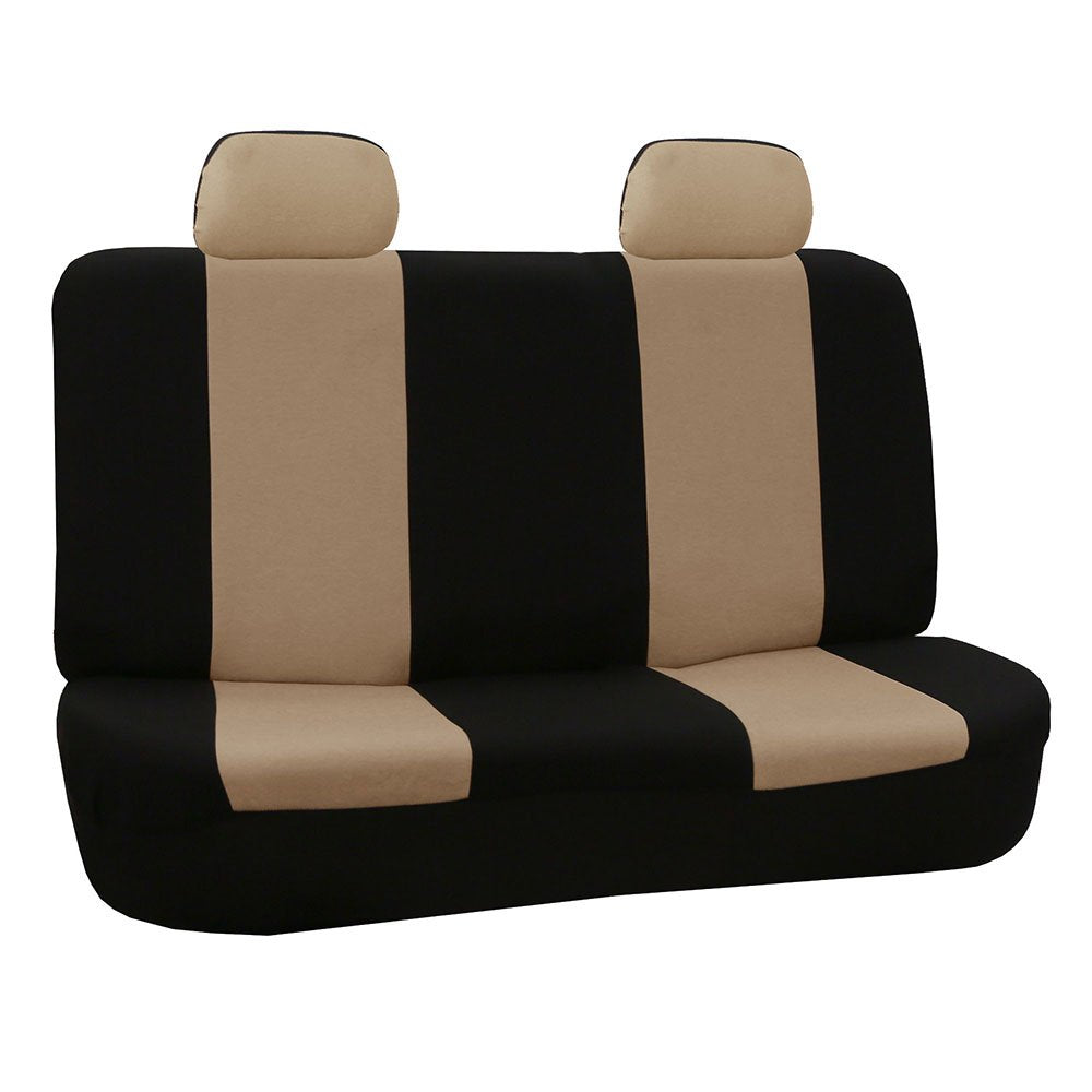 Fh Group Car Seat Cover Rear Seat Cover For Back Seat Cloth - Universal Fit For Cars With Solid Bench, Beige Car Seat Protector