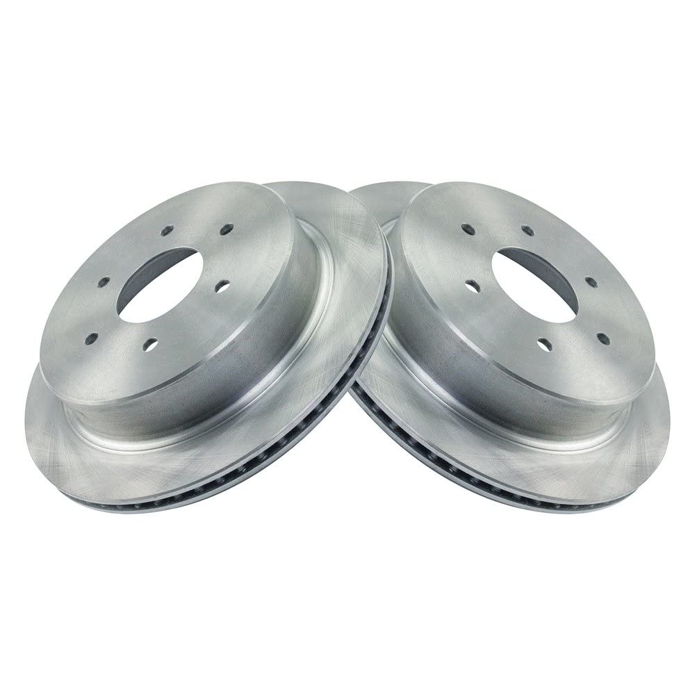 Trq Rear Brake Rotors Set Vented Compatible With 2017-2023 Nissan Titan