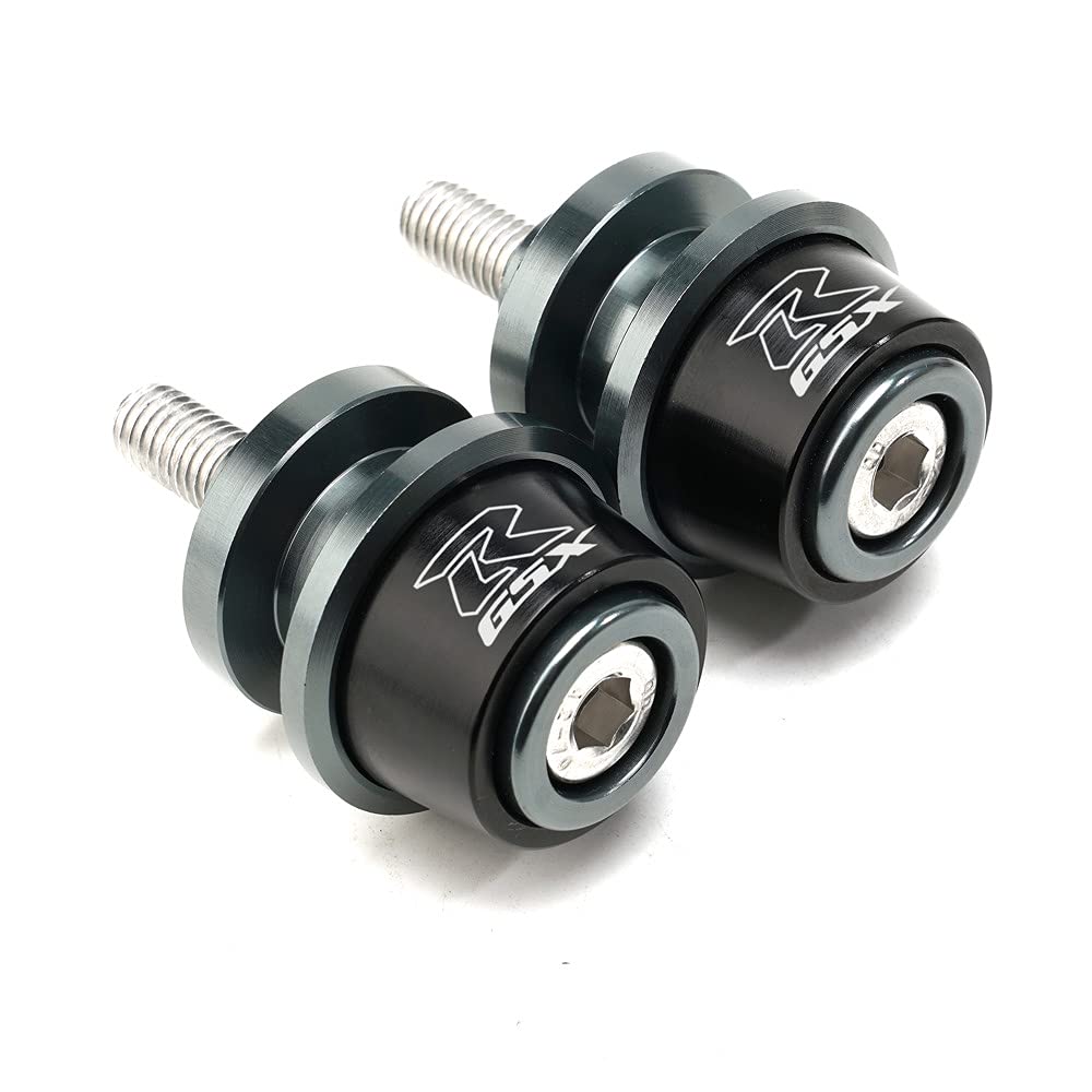 Motorcycle Swing Arm Spools Sliders, Cnc Swing Arm Stand Screw, Swingarm Stand Paddock Compatible For Suzuki Gsxr1000 Gsxr1300 Gsxr600 Gsxr750 Gsxr 125 Gsxr 150 (Black)