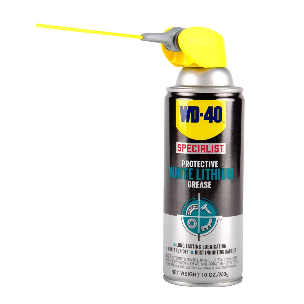 Wd-40 Specialist Protective White Lithium Grease Spray With Smart Straw Sprays 2 Ways, 10 Oz [2- Pack]