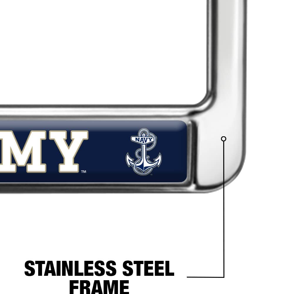 US Naval Academy Alumni Logo Full Size Standard License Plate Metal Frame
