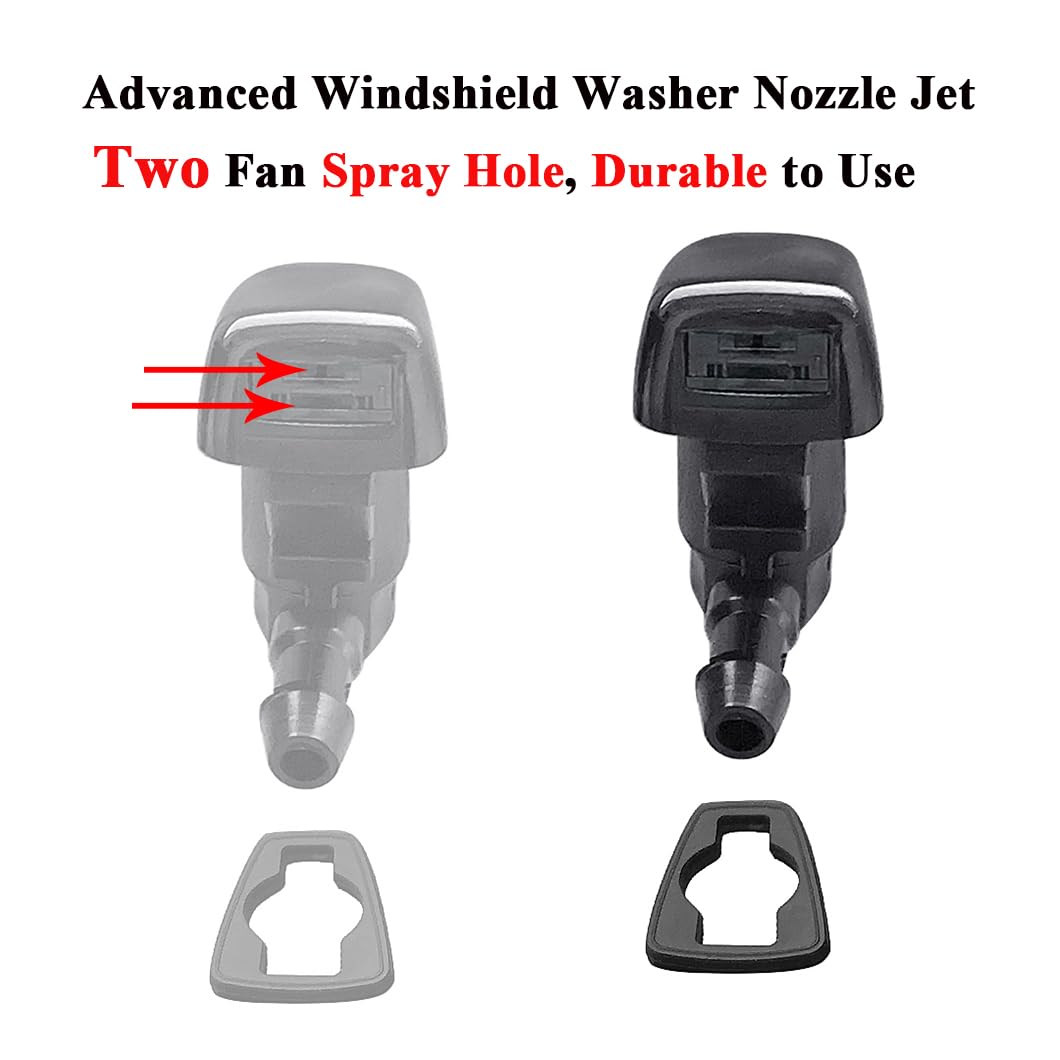 7C3Z-17K605-A Wiper Fluid Nozzle Hose Kit Fit for 2008 2009 2010 Ford Super Duty F-250 F-350 F-450 F-550 Windshield Washer Jet N