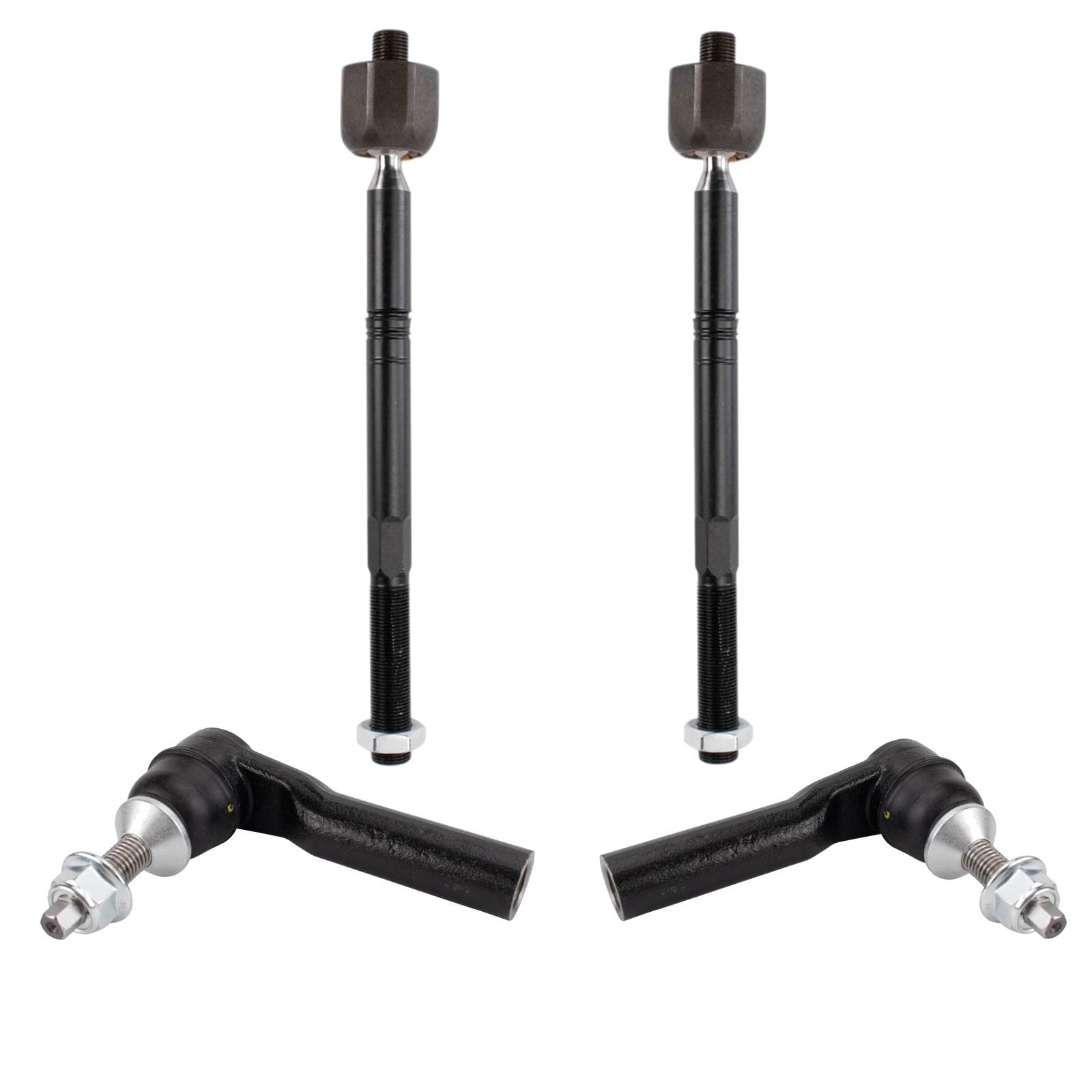 Trq Front Inner And Outer Tie Rod Set Compatible With 2012-2016 Tesla S