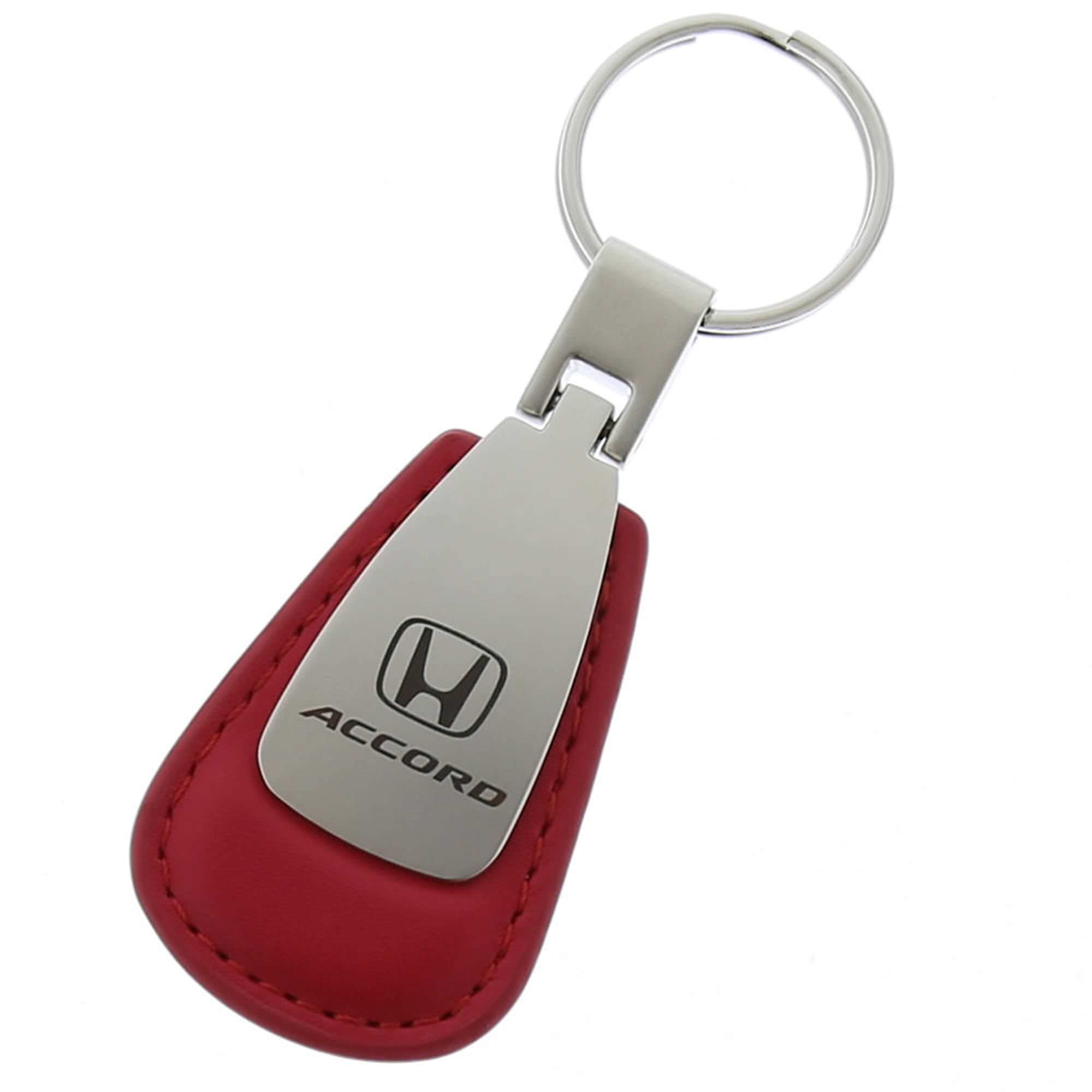 Au-Tomotive Gold Tear Drop Key Chain For Honda Accord (Red)
