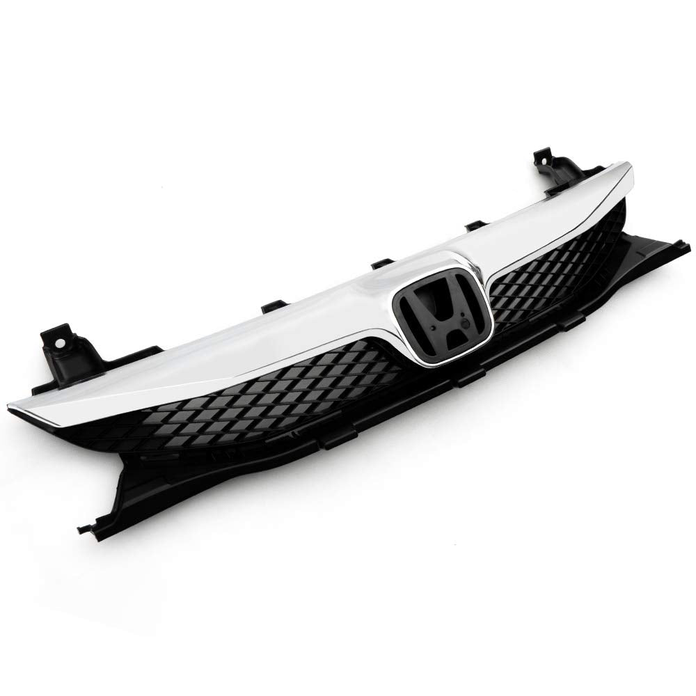PIT66 Front Bumper Upper Grill Grilles Compatible with Honda Civic Sedan 4 Door 2009-2011 Replaces 71121SNAA50