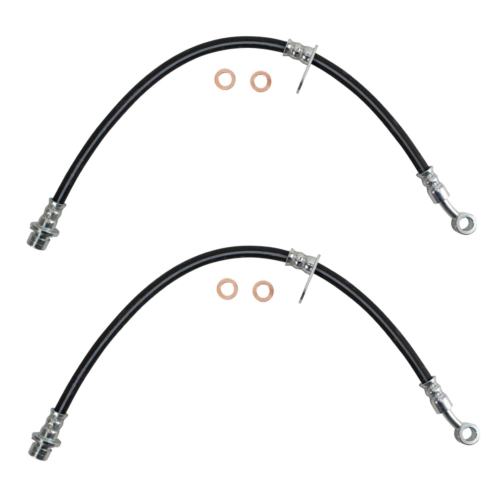 Trq Front Brake Hose Set Compatible With 2005-2010 Honda Odyssey