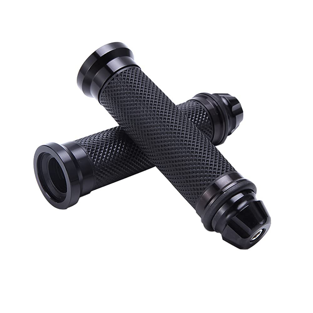 DREAMIZER Motorcycle Handle Grips Rubber Pedal Bike Scooter Handlebar Grips Modified Handlebar Throttle Turn Grip Settle - Black