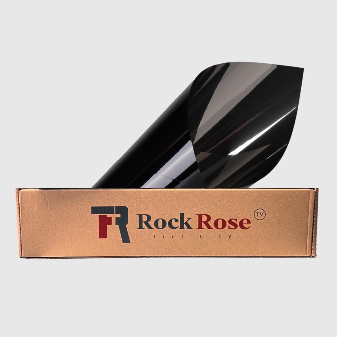Rockrose Charcoal 2Ply Premium Carbon 35% Vlt Car Tint 36 In X 10 Ft Professional Window Tint Heat, Uv, And Irr Block Tint For C