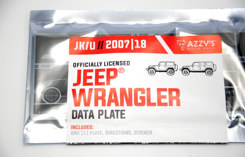 Jeep Data Plate (Wrangler Jk/U)