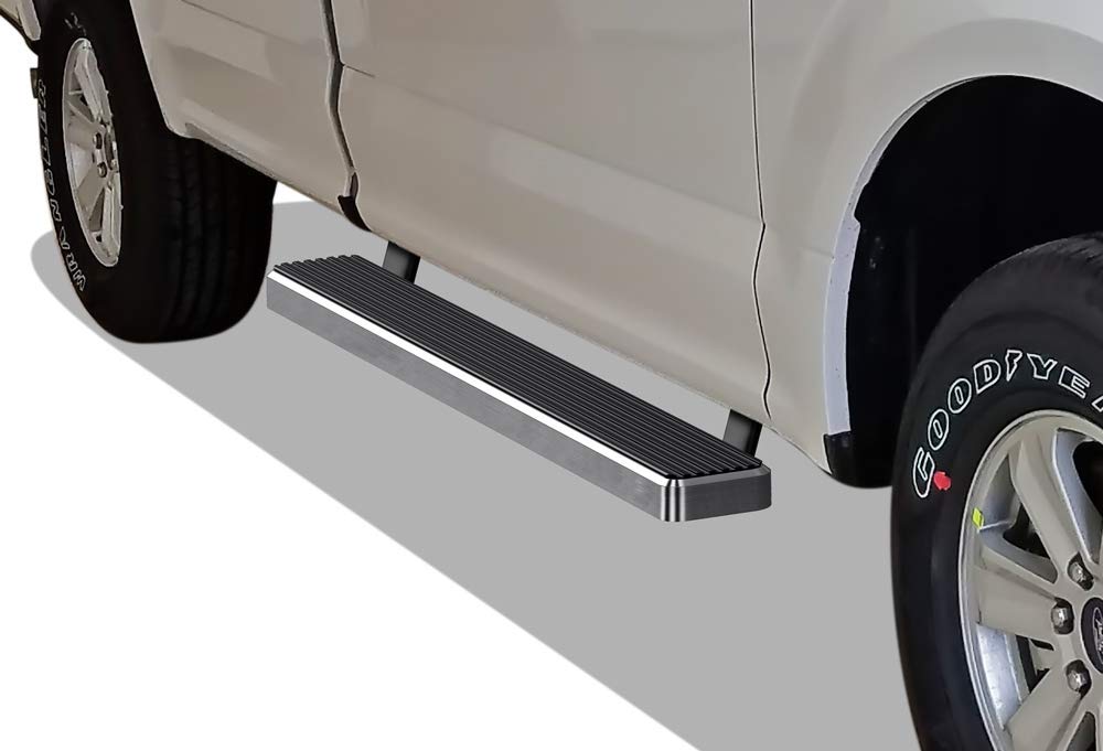 APS (304 Stainless Steel Polished Silver 5 inches Running Boards Nerf Bars Side Steps Compatible with Ford F150 2015-2025 Regula
