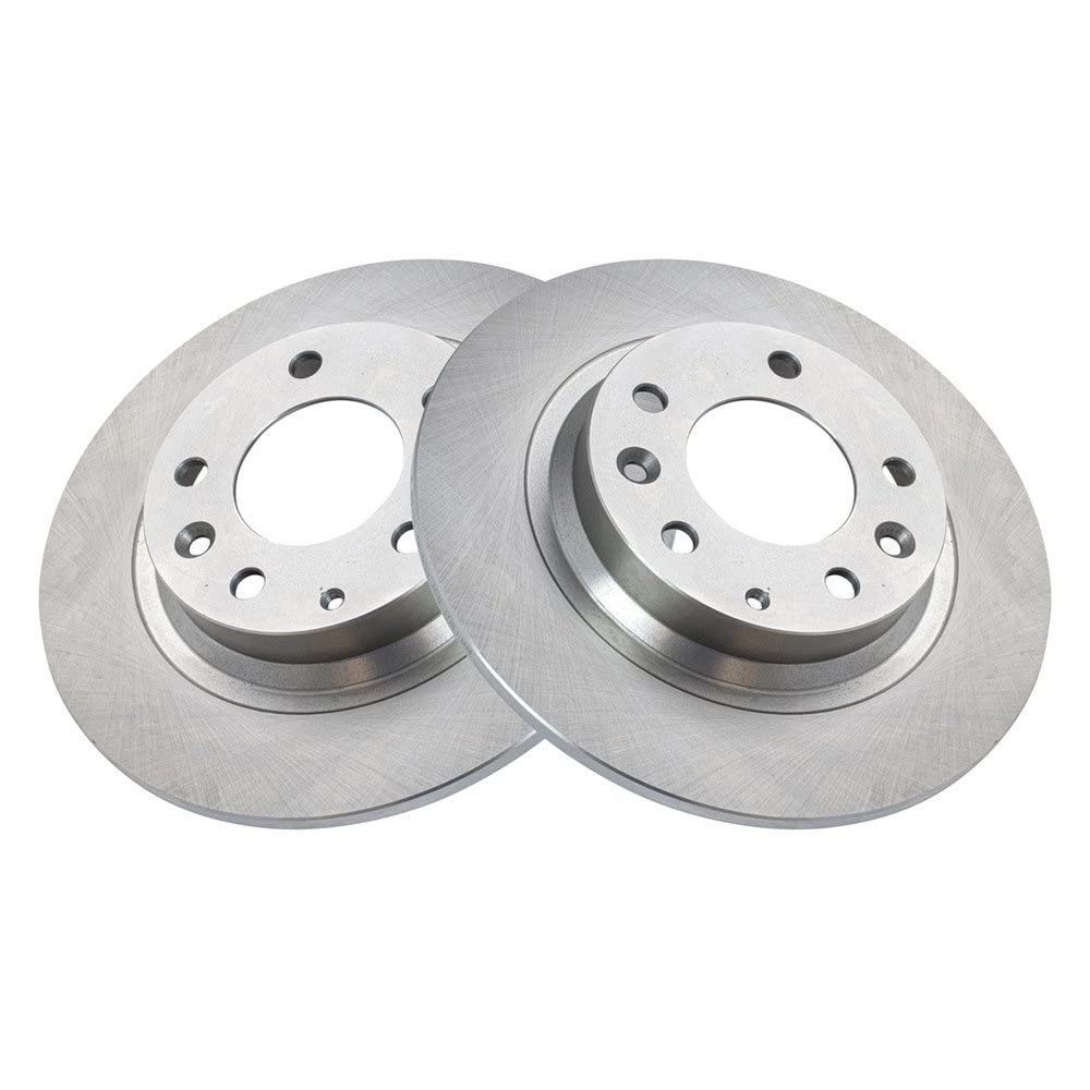 Trq Rear Brake Rotors Set Solid Compatible With 2006-2012 Ford Fusion 2007-2012 Lincoln Mkz 2006 Zephyr 2003-2013 Mazda 6 2006-2