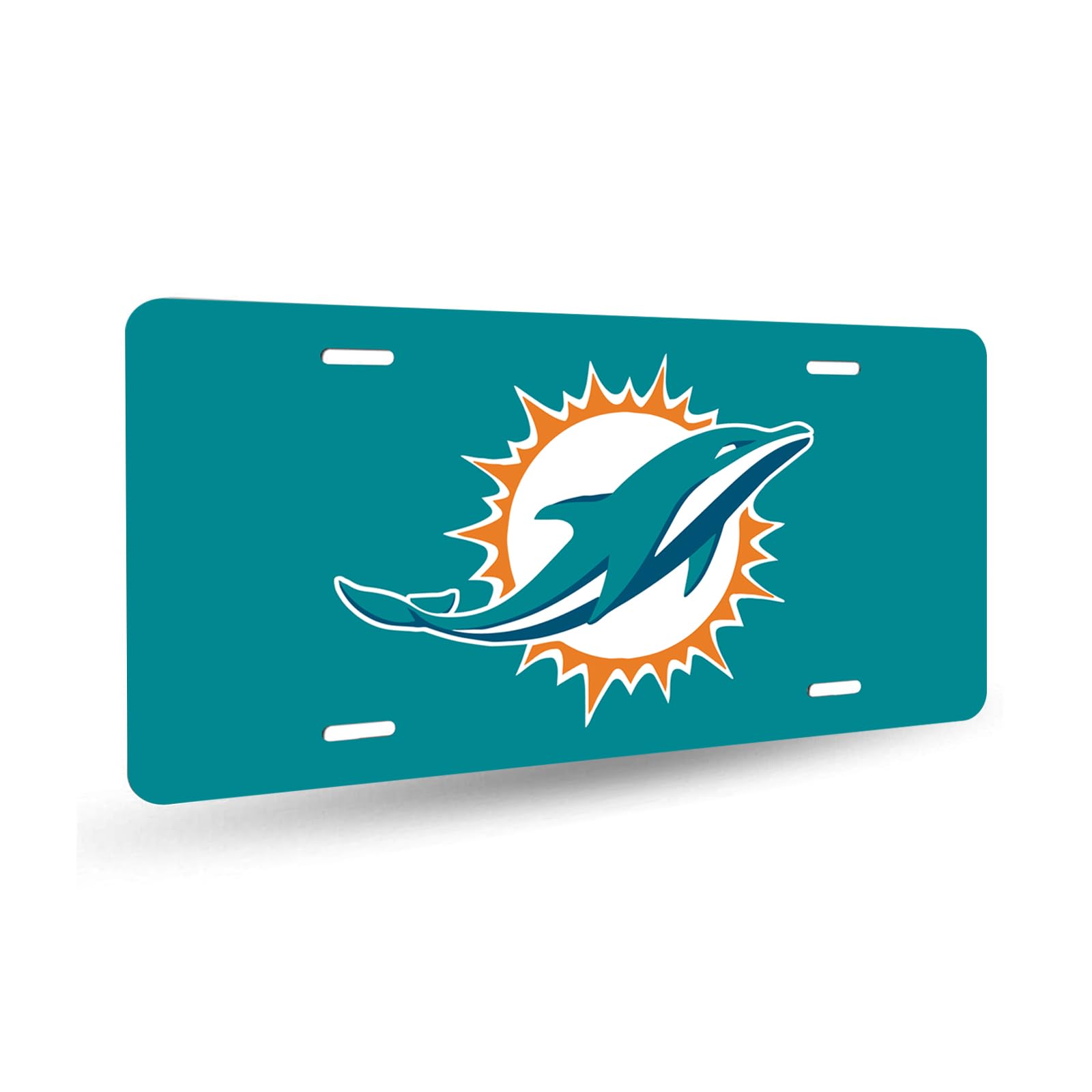 Boarlida Dolphins License Plate Durable American Football Aluminum Car License Plate Covers For Women Girls Men Boys 12 X 6 Inch