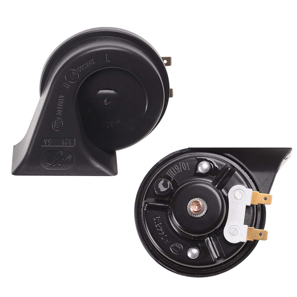 Evermotor Car Horn Universal 12V Loud Air Horn Signal Speaker For Motorcycle,Truck,Golf Cart,Moped,Scooter,Atv 118 Db Snail Horns With E-Mark(2Pcs)